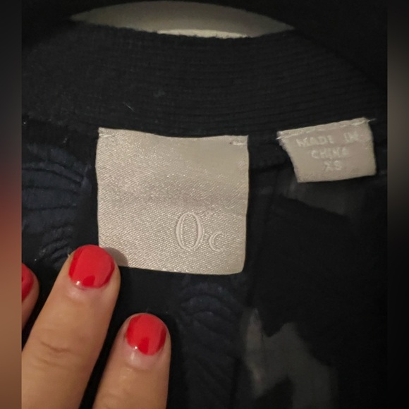 OC by Oleg Cassini Navy Blue Cardigan size XS (i123) - Picture 2 of 11